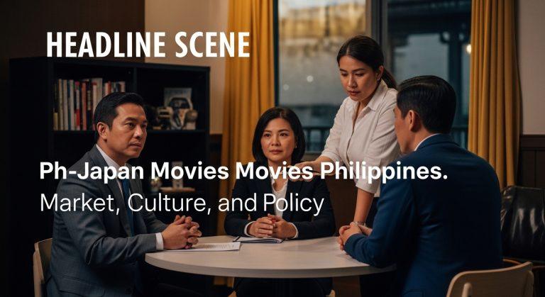 Filipino audience at a modern cinema with PH-Japan collaboration motif in the promotional imagery.