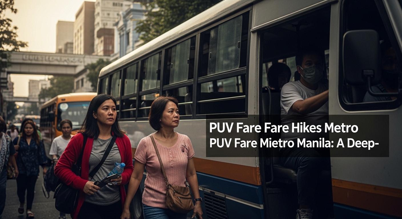 Metro Manila public transport scene with buses and jeepneys during a fare-hike period
